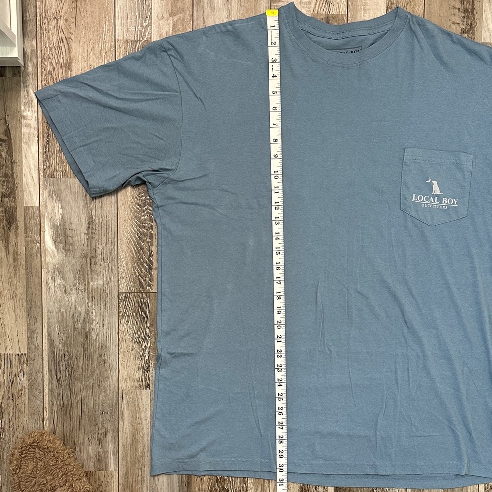 Local Boy Outfitters Men's Short-Sleeve Pocket Tee in Dusty Blue-Shrimp. NWOT! - Picture 5 of 7
